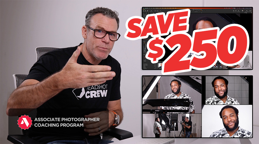 Save $250 on a yearly Headshot Crew membership